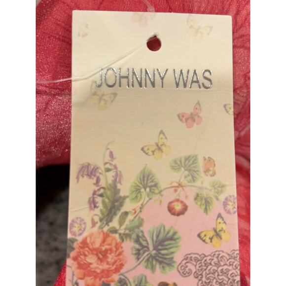 JOHNNY WAS pink printed velvet teddy bear, NWT - Picture 6 of 7